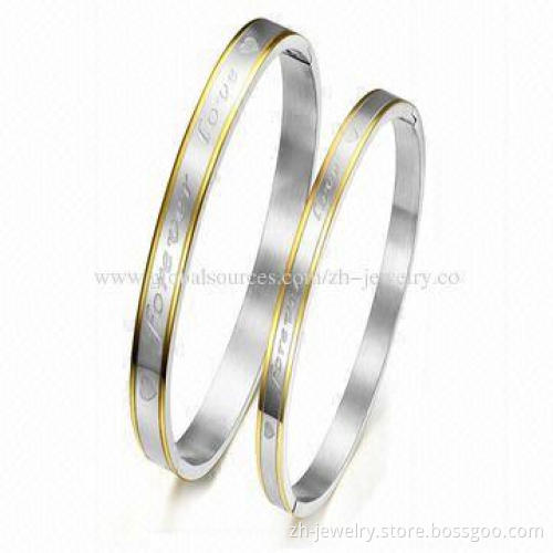 Top 316 Stainless Steel Bangles, Customized Colors are Accepted